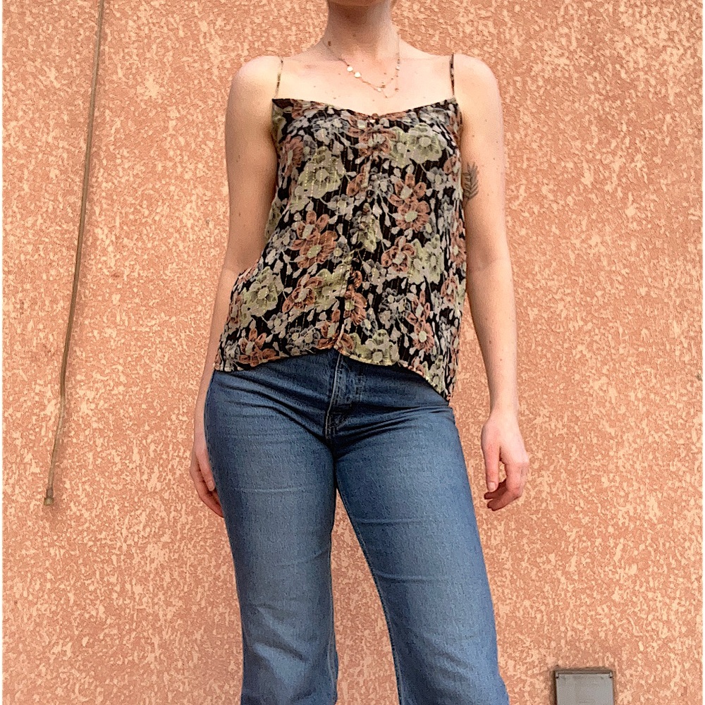 the koops black floral tank